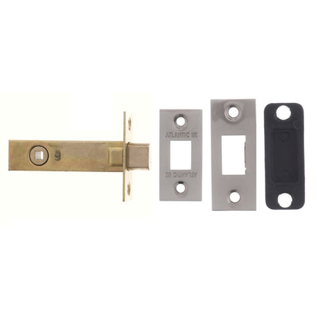 This is an image of Atlantic Tubular Deadbolt 2.5" - Satin Nickel available to order from T.H Wiggans Architectural Ironmongery in Kendal.