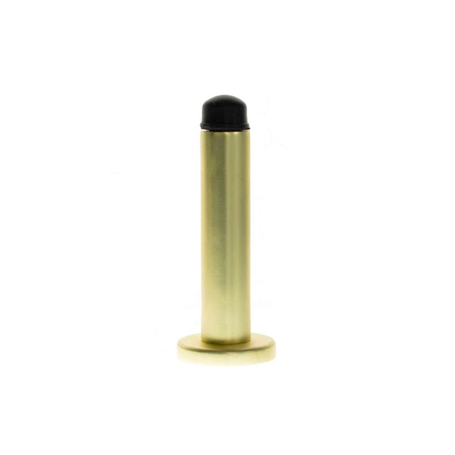 This is an image of Atlantic Premium Wall Mounted Door Stop on Concealed Fix Rose - Satin Brass available to order from T.H Wiggans Architectural Ironmongery in Kendal, quick delivery and discounted prices.