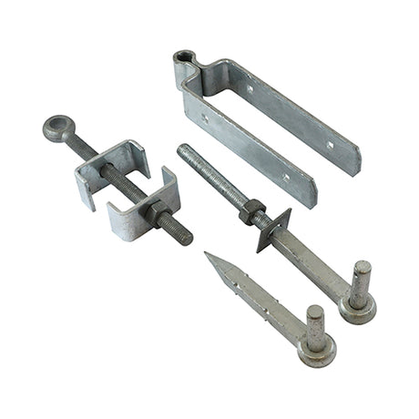 This is an image showing TIMCO Adjustable Hinge Set - Hot Dipped Galvanised - 300mm - 1 Each Plain Bag available from T.H Wiggans Ironmongery in Kendal, quick delivery at discounted prices.