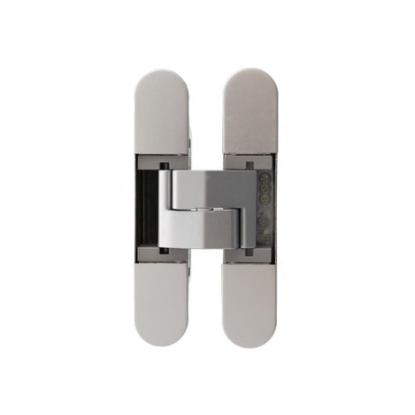 This is an image of AGB Eclipse Fire Rated Adjustable Concealed Hinge - Satin Chrome available to order from T.H Wiggans Architectural Ironmongery in Kendal.