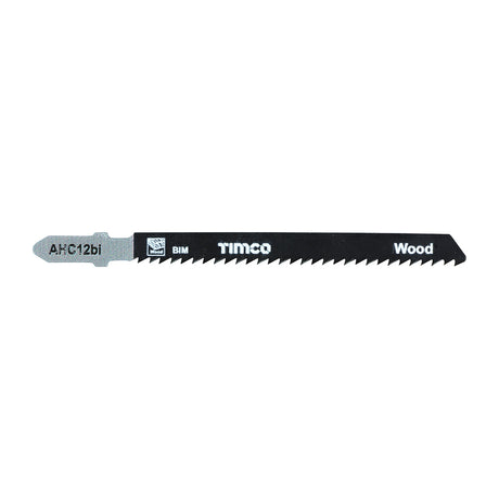 This is an image showing TIMCO Jigsaw Blades - Wood Cutting - Bi-Metal Blades - T101BF - 5 Pieces Pack available from T.H Wiggans Ironmongery in Kendal, quick delivery at discounted prices.