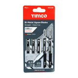 This is an image showing TIMCO Jigsaw Blades - Wood Cutting - Bi-Metal Blades - T101BF - 5 Pieces Pack available from T.H Wiggans Ironmongery in Kendal, quick delivery at discounted prices.