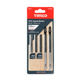 This is an image showing TIMCO Jigsaw Blades - Wood Cutting - HCS Blades - T101BRLong - 5 Pieces Pack available from T.H Wiggans Ironmongery in Kendal, quick delivery at discounted prices.