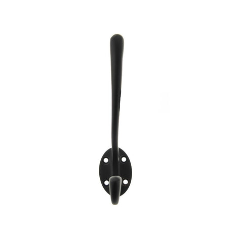 This is an image of Atlantic Traditional Hat & Coat Hook - Matt Black available to order from T.H Wiggans Architectural Ironmongery in Kendal.