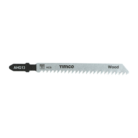 This is an image showing TIMCO Jigsaw Blades - Wood Cutting - HCS Blades - T111C - 5 Pieces Pack available from T.H Wiggans Ironmongery in Kendal, quick delivery at discounted prices.