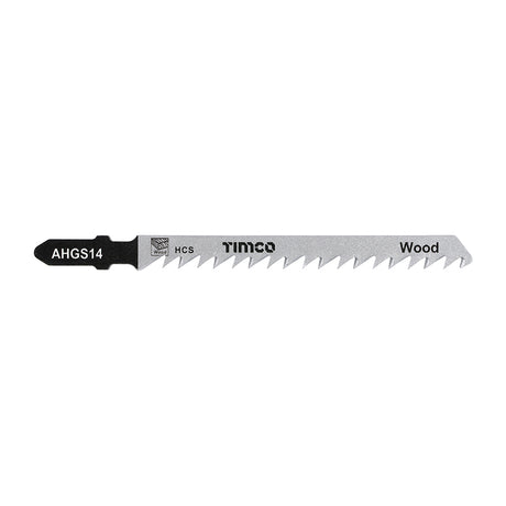 This is an image showing TIMCO Jigsaw Blades - Wood Cutting - HCS Blades - T144D - 5 Pieces Pack available from T.H Wiggans Ironmongery in Kendal, quick delivery at discounted prices.