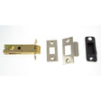 This is an image of Atlantic Heavy Duty Bolt Through Tubular Latch 4" - Polished Nickel available to order from T.H Wiggans Architectural Ironmongery in Kendal.