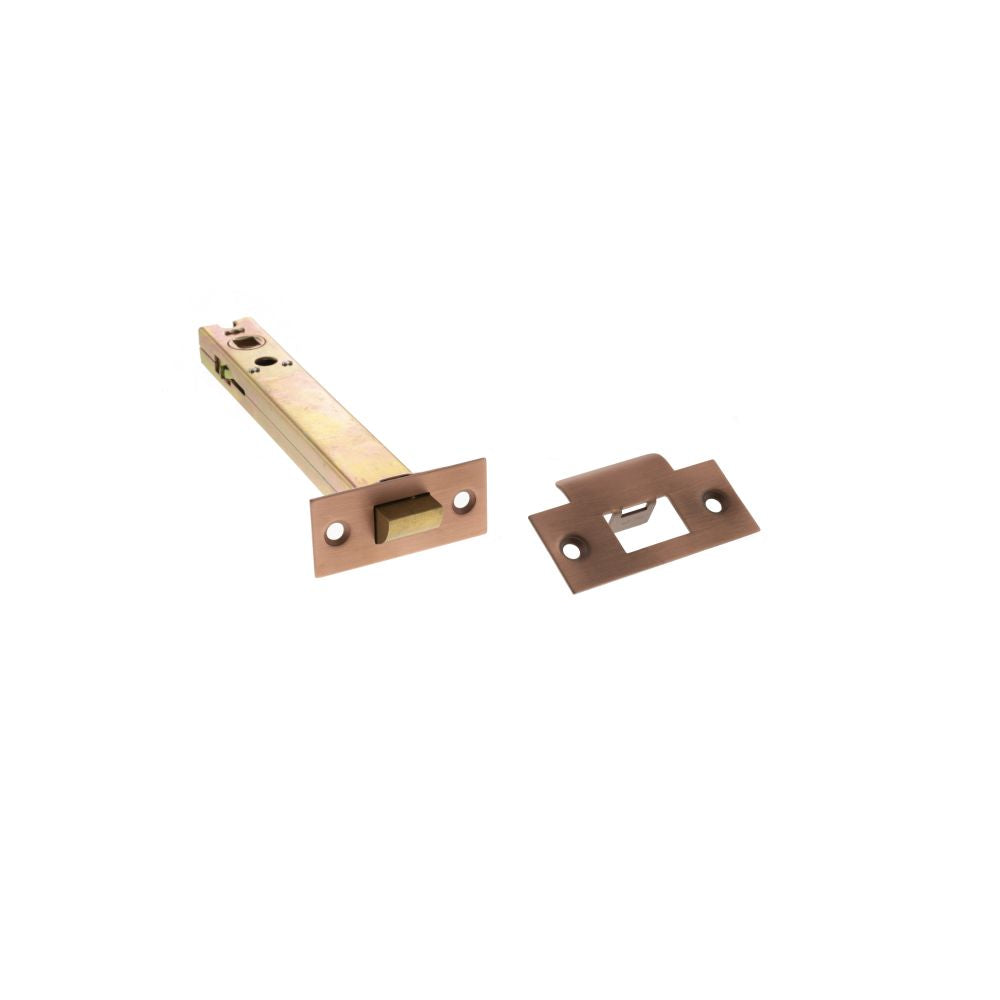 This is an image of Atlantic Heavy Duty Bolt Through Tubular Latch 6" - Urban Satin Copper available to order from T.H Wiggans Architectural Ironmongery in Kendal.
