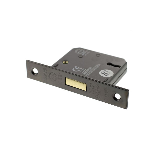 This is an image of Atlantic 3 Lever Key Deadlock [CE] 2.5" - Black Nickel available to order from T.H Wiggans Architectural Ironmongery in Kendal.