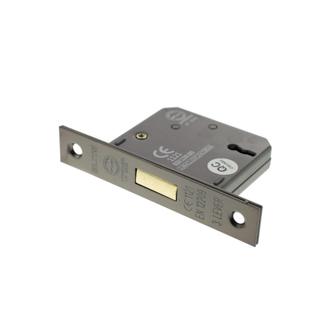 This is an image of Atlantic 3 Lever Key Deadlock [CE] 2.5" - Urban Bronze available to order from T.H Wiggans Architectural Ironmongery in Kendal.