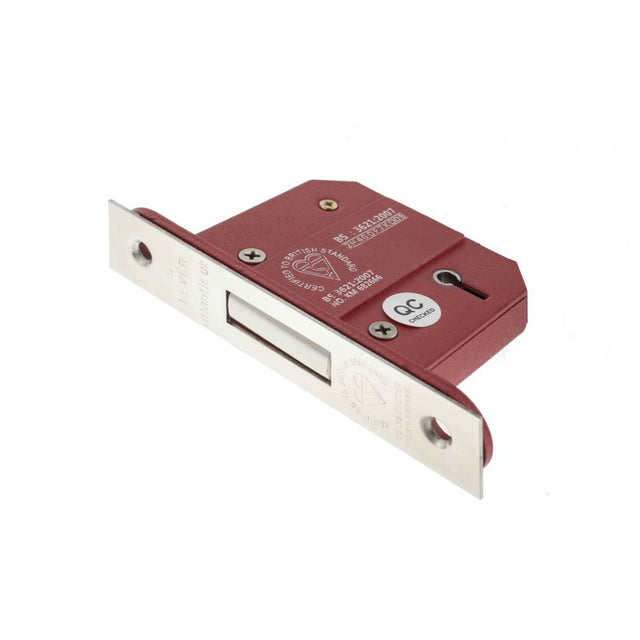 This is an image of Atlantic 5 Lever Key Deadlock [BS] 2.5" - Polished Chrome available to order from T.H Wiggans Architectural Ironmongery in Kendal.