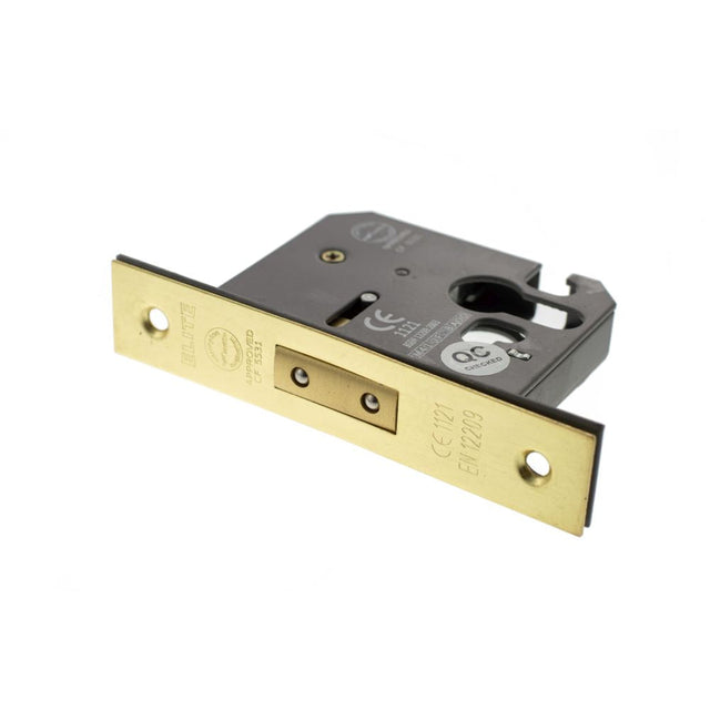 This is an image of Atlantic Euro Deadlock [CE] 2.5" - Satin Brass available to order from T.H Wiggans Architectural Ironmongery in Kendal.