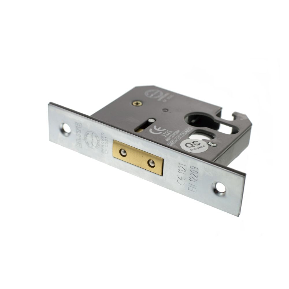 This is an image of Atlantic Euro Deadlock [CE] 2.5" - Satin Chrome available to order from T.H Wiggans Architectural Ironmongery in Kendal.