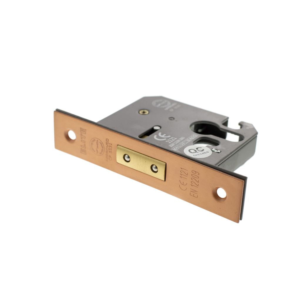 This is an image of Atlantic Euro Deadlock [CE] 2.5" - Urban Satin Copper available to order from T.H Wiggans Architectural Ironmongery in Kendal.