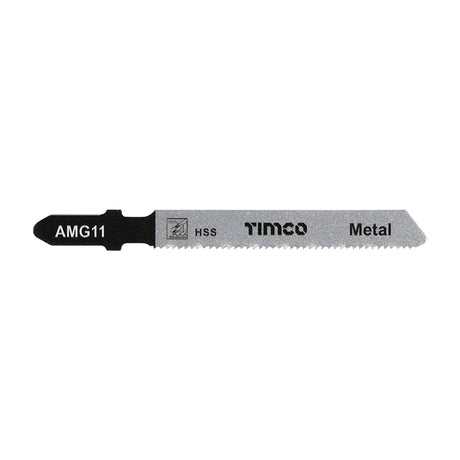 This is an image showing TIMCO Jigsaw Blades - Metal Cutting - HSS Blades - T118A - 5 Pieces Pack available from T.H Wiggans Ironmongery in Kendal, quick delivery at discounted prices.