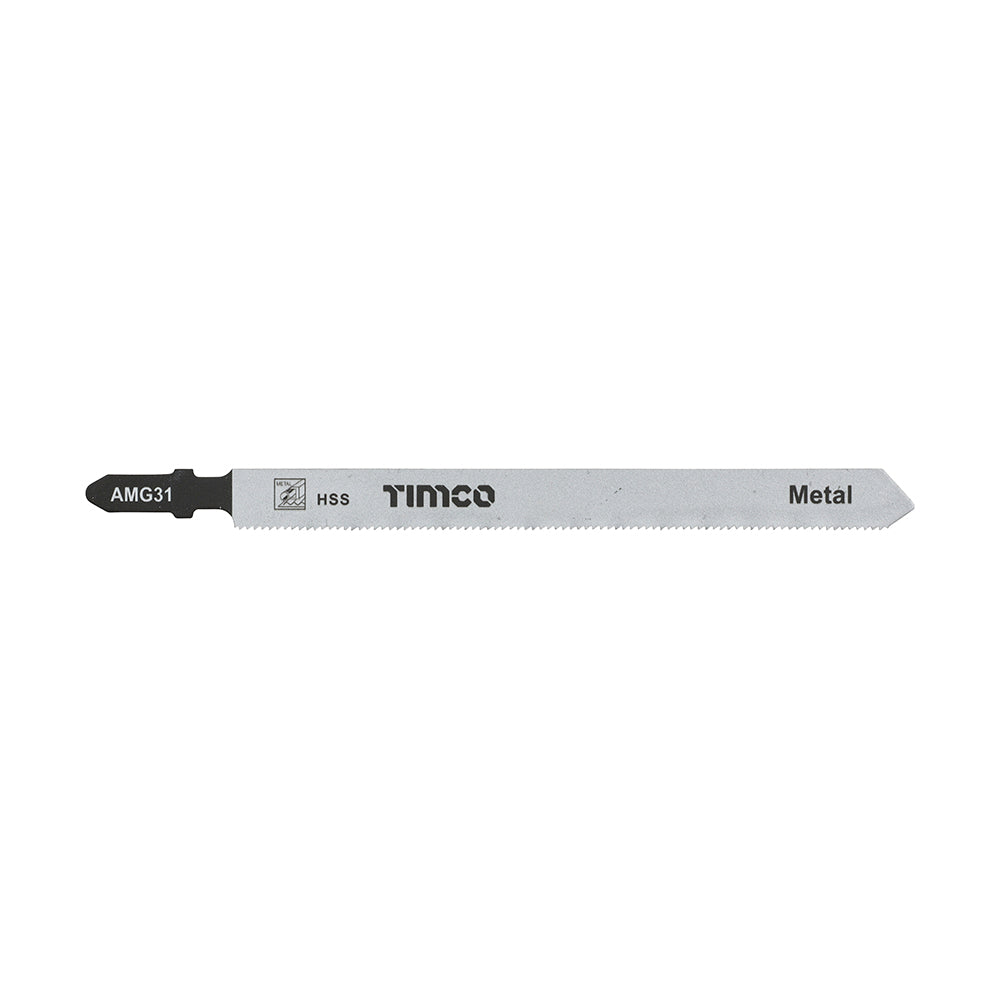 This is an image showing TIMCO Jigsaw Blades - Metal Cutting - HSS Blades - T318A - 5 Pieces Pack available from T.H Wiggans Ironmongery in Kendal, quick delivery at discounted prices.