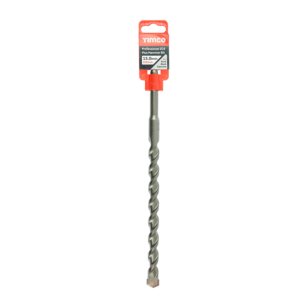 This is an image showing TIMCO Professional SDS Plus Hammer Bit - 15.0 x 260 - 1 Each Clip available from T.H Wiggans Ironmongery in Kendal, quick delivery at discounted prices.