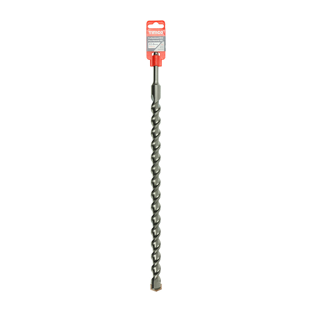 This is an image showing TIMCO Professional SDS Plus Hammer Bit - 22.0 x 450 - 1 Each Clip available from T.H Wiggans Ironmongery in Kendal, quick delivery at discounted prices.