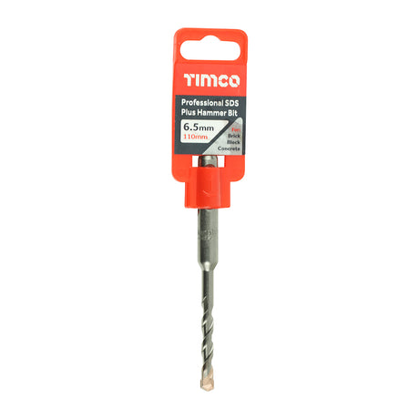 This is an image showing TIMCO Professional SDS Plus Hammer Bit - 6.5 x 110 - 1 Each Clip available from T.H Wiggans Ironmongery in Kendal, quick delivery at discounted prices.