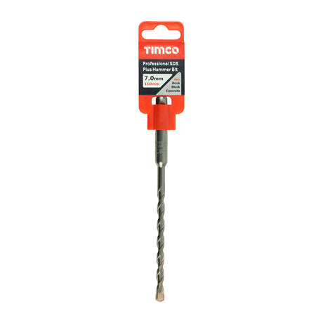 This is an image showing TIMCO Professional SDS Plus Hammer Bit - 7.0 x 160 - 1 Each Clip available from T.H Wiggans Ironmongery in Kendal, quick delivery at discounted prices.