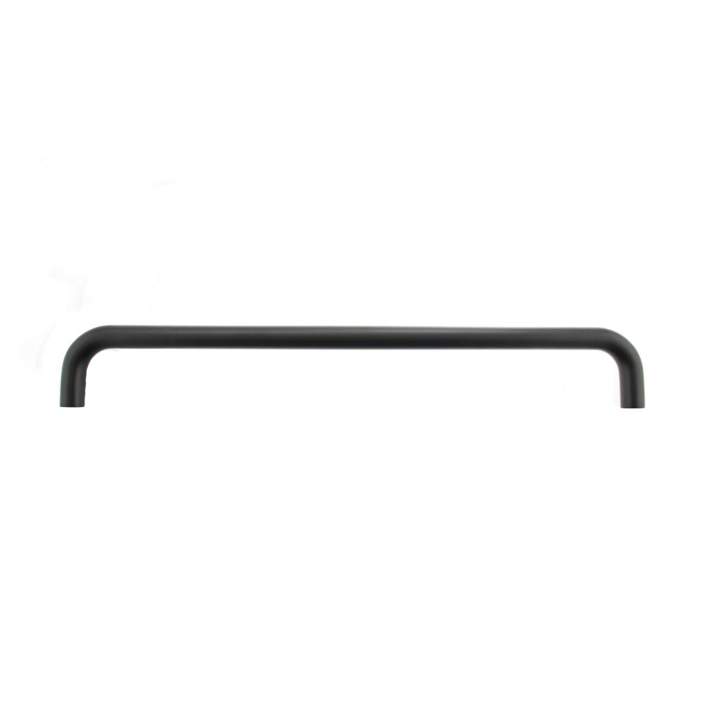 This is an image of Atlantic D Pull Handle [Bolt Through] 450mm x 19mm - Matt Black available to order from T.H Wiggans Architectural Ironmongery in Kendal, quick delivery and discounted prices.