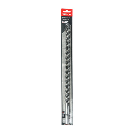 This is an image showing TIMCO Professional Masonry Bit - 20.0 x 400 - 1 Each Blister Pack available from T.H Wiggans Ironmongery in Kendal, quick delivery at discounted prices.