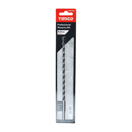 This is an image showing TIMCO Professional Masonry Bit - 6.5 x 200 - 1 Each Blister Pack available from T.H Wiggans Ironmongery in Kendal, quick delivery at discounted prices.