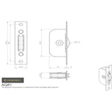 This image is a line drwaing of a Carlisle Brass - Sash Window Axle Pulley Galvanised Forend - Galvanised available to order from T.H Wiggans Architectural Ironmongery in Kendal in Kendal