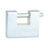 This is an image showing TIMCO Armoured Rectangular Padlock - 90mm - 1 Each Blister Pack available from T.H Wiggans Ironmongery in Kendal, quick delivery at discounted prices.