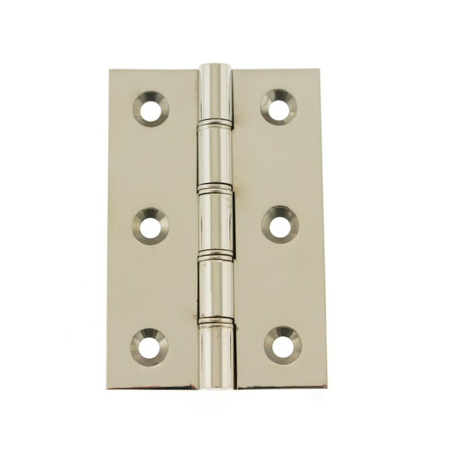 This is an image of Atlantic Washered Hinges 3" x 2" x 2.2mm - Polished Nickel available to order from T.H Wiggans Architectural Ironmongery in Kendal.