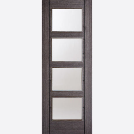 This is an image showing LPD - Vancouver 4L Pre-Finished Ash Grey Doors 838 x 1981 available from T.H Wiggans Ironmongery in Kendal, quick delivery at discounted prices.