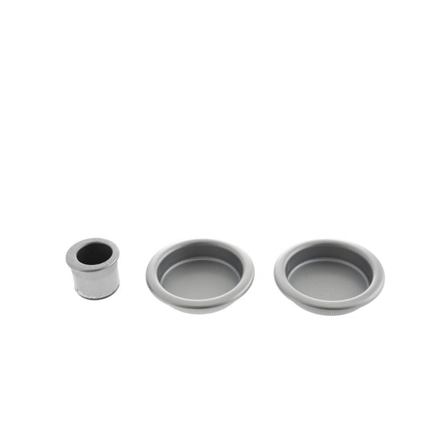 This is an image of AGB Sliding Door Flush Pull Round - Satin Chrome available to order from T.H Wiggans Architectural Ironmongery in Kendal, quick delivery and discounted prices.