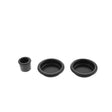 This is an image of AGB Sliding Door Flush Pull Round - Matt Black available to order from T.H Wiggans Architectural Ironmongery in Kendal, quick delivery and discounted prices.