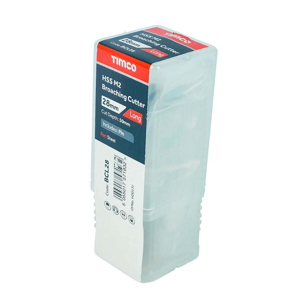 This is an image showing TIMCO Broaching Cutter - Long - 28 x 50 - 1 Each Tube available from T.H Wiggans Ironmongery in Kendal, quick delivery at discounted prices.