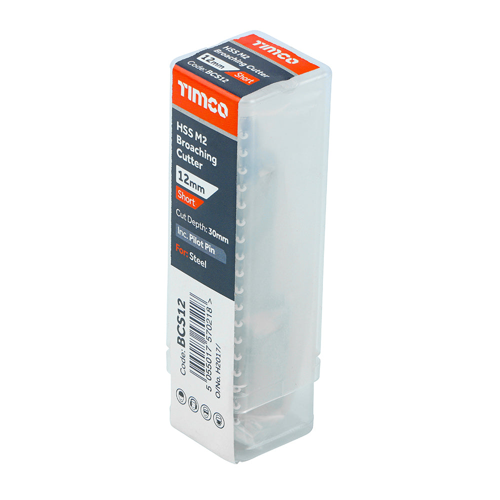 This is an image showing TIMCO Broaching Cutter - Short - 12 x 30 - 1 Each Tube available from T.H Wiggans Ironmongery in Kendal, quick delivery at discounted prices.