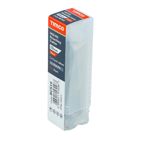 This is an image showing TIMCO Broaching Cutter - Short - 19 x 30 - 1 Each Tube available from T.H Wiggans Ironmongery in Kendal, quick delivery at discounted prices.