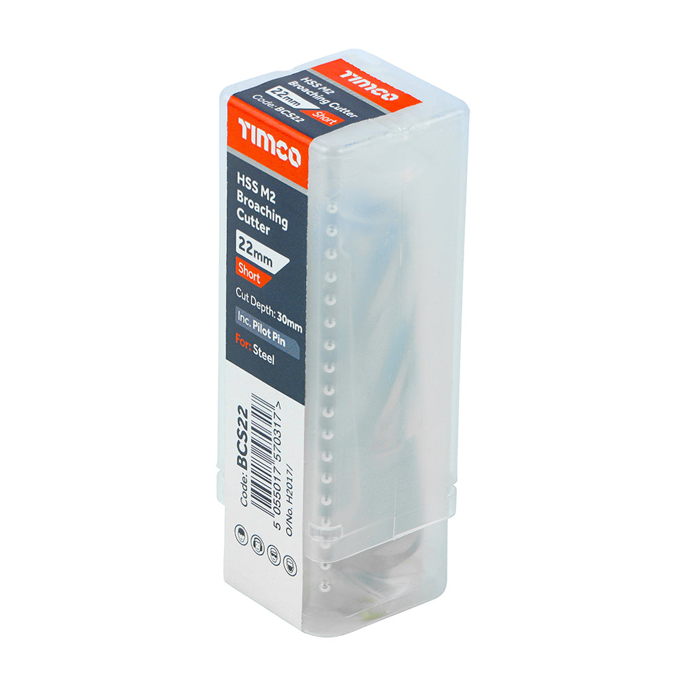This is an image showing TIMCO Broaching Cutter - Short - 22 x 30 - 1 Each Tube available from T.H Wiggans Ironmongery in Kendal, quick delivery at discounted prices.