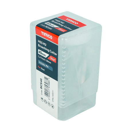 This is an image showing TIMCO Broaching Cutter - Short - 40 x 30 - 1 Each Tube available from T.H Wiggans Ironmongery in Kendal, quick delivery at discounted prices.
