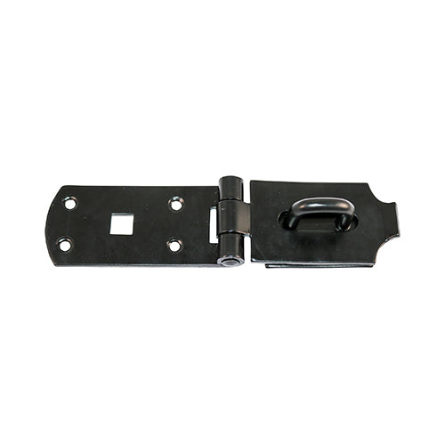 This is an image showing TIMCO Secure Bolt On Hasp & Staple - Heavy Duty - Black - 10" - 1 Each TIMbag available from T.H Wiggans Ironmongery in Kendal, quick delivery at discounted prices.