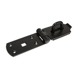 This is an image showing TIMCO Secure Bolt On Hasp & Staple - Heavy Duty - Black - 8" - 1 Each Plain Bag available from T.H Wiggans Ironmongery in Kendal, quick delivery at discounted prices.