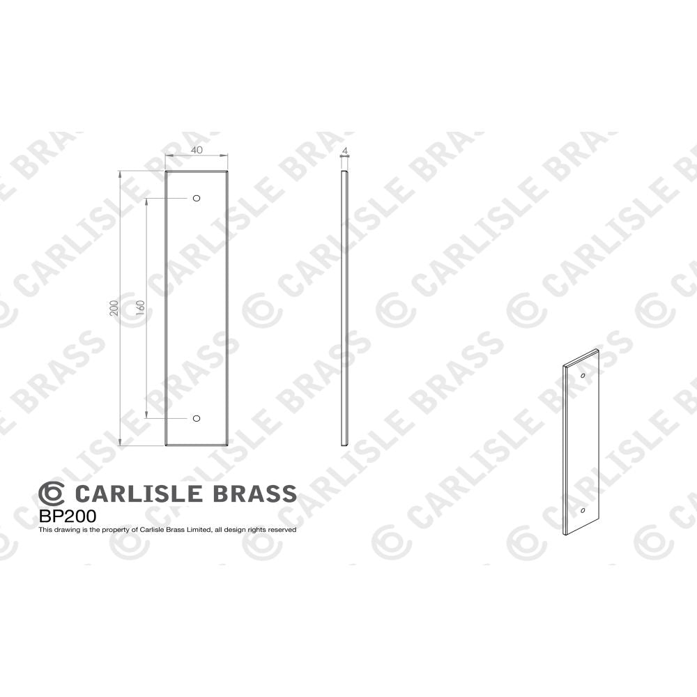 This image is a line drwaing of a Carlisle Brass - Cupboard Pull backplates available to order from Trade Door Handles in Kendal