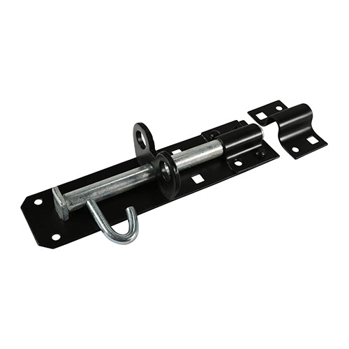 This is an image showing TIMCO Brenton Padbolt - Black - 4" - 1 Each Plain Bag available from T.H Wiggans Ironmongery in Kendal, quick delivery at discounted prices.