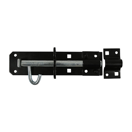 This is an image showing TIMCO Brenton Padbolt - Black - 8" - 1 Each Plain Bag available from T.H Wiggans Ironmongery in Kendal, quick delivery at discounted prices.