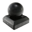 This is an image showing TIMCO Ball Fence Post Cap - Epoxy Black - 100mm - 1 Each Unit available from T.H Wiggans Ironmongery in Kendal, quick delivery at discounted prices.