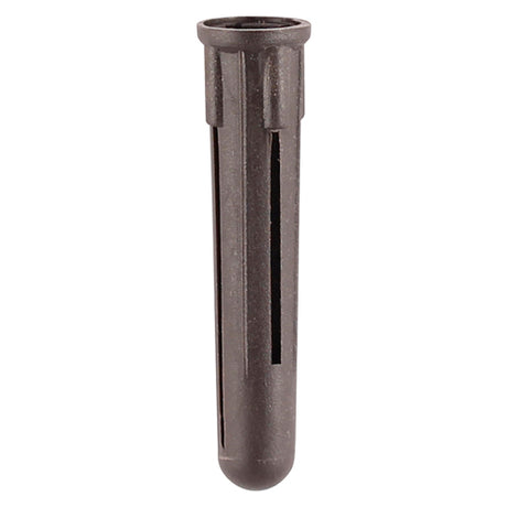 This is an image showing TIMCO Plastic Plugs - Brown - 36mm - 20 Pieces TIMpac available from T.H Wiggans Ironmongery in Kendal, quick delivery at discounted prices.