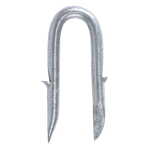 This is an image showing TIMCO Barbed Staples - Galvanised - 40 x 4.00 - 1 Kilograms TIMbag available from T.H Wiggans Ironmongery in Kendal, quick delivery at discounted prices.