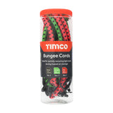 This is an image showing TIMCO Bungee Cords - Mixed Pack - 8pcs - 8 Pieces Tube available from T.H Wiggans Ironmongery in Kendal, quick delivery at discounted prices.