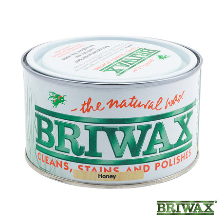 This is an image showing TIMCO Briwax Original - Honey - 400g - 1 Each Tin available from T.H Wiggans Ironmongery in Kendal, quick delivery at discounted prices.