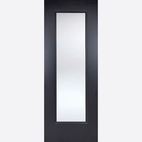 This is an image showing LPD - Eindhoven 1L Primed Plus Black Doors 762 x 1981 available from T.H Wiggans Ironmongery in Kendal, quick delivery at discounted prices.