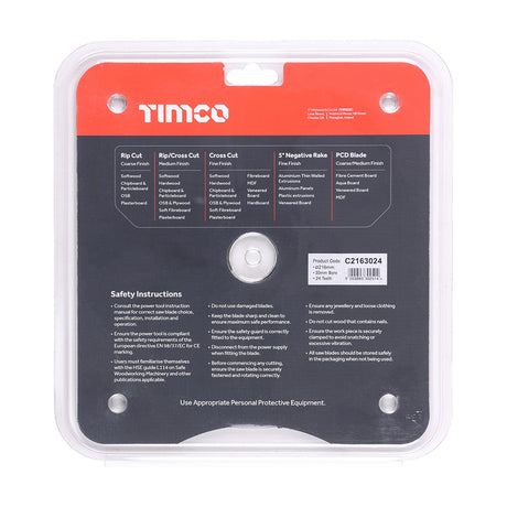 This is an image showing TIMCO Circular Saw Blade - General Purpose - Coarse/Medium - 216 x 30 x 24T - 1 Each Clamshell available from T.H Wiggans Ironmongery in Kendal, quick delivery at discounted prices.